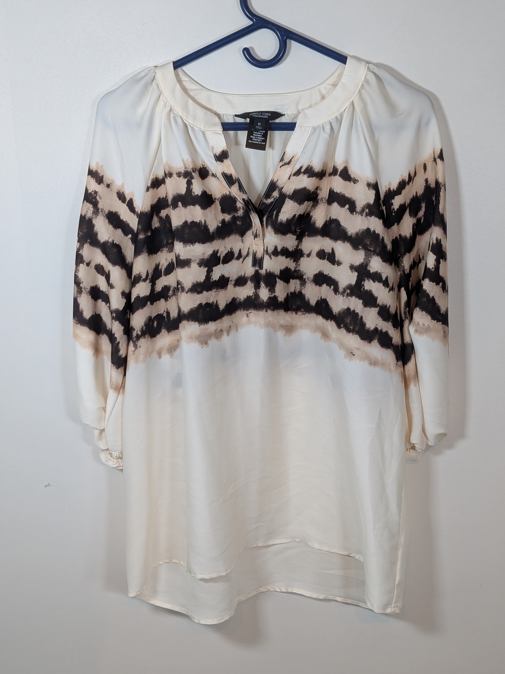 Polyester blouse, Simply Vera Vera Wang, tie-dye print tunic